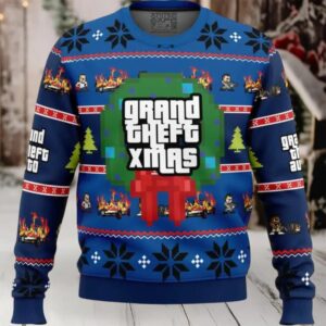 Grand Theft Xmas GTA Grand Theft Auto Ugly Christmas Sweater