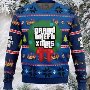 Grand Theft Xmas GTA Grand Theft Auto Ugly Christmas Sweater