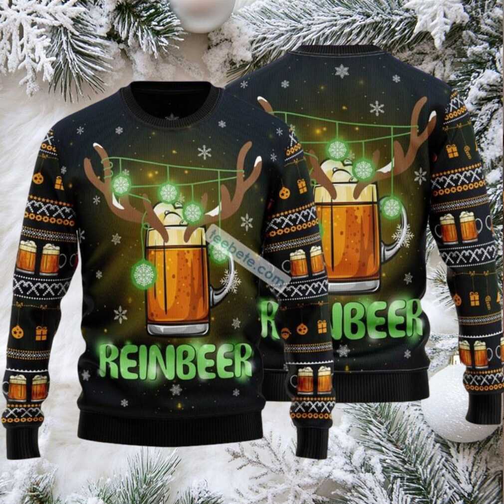 Great Reinbeer Beer Ugly Christmas Sweater Couples Great Reinbeer Beer Ugly Christmas Sweater Couples
