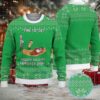 White Ugly Christmas Sweater with Red Pixel Art Pattern Featuring Rick and Morty Cartoon White Ugly Christmas Sweater with Red Pixel Art Pattern Featuring Rick and Morty Cartoon