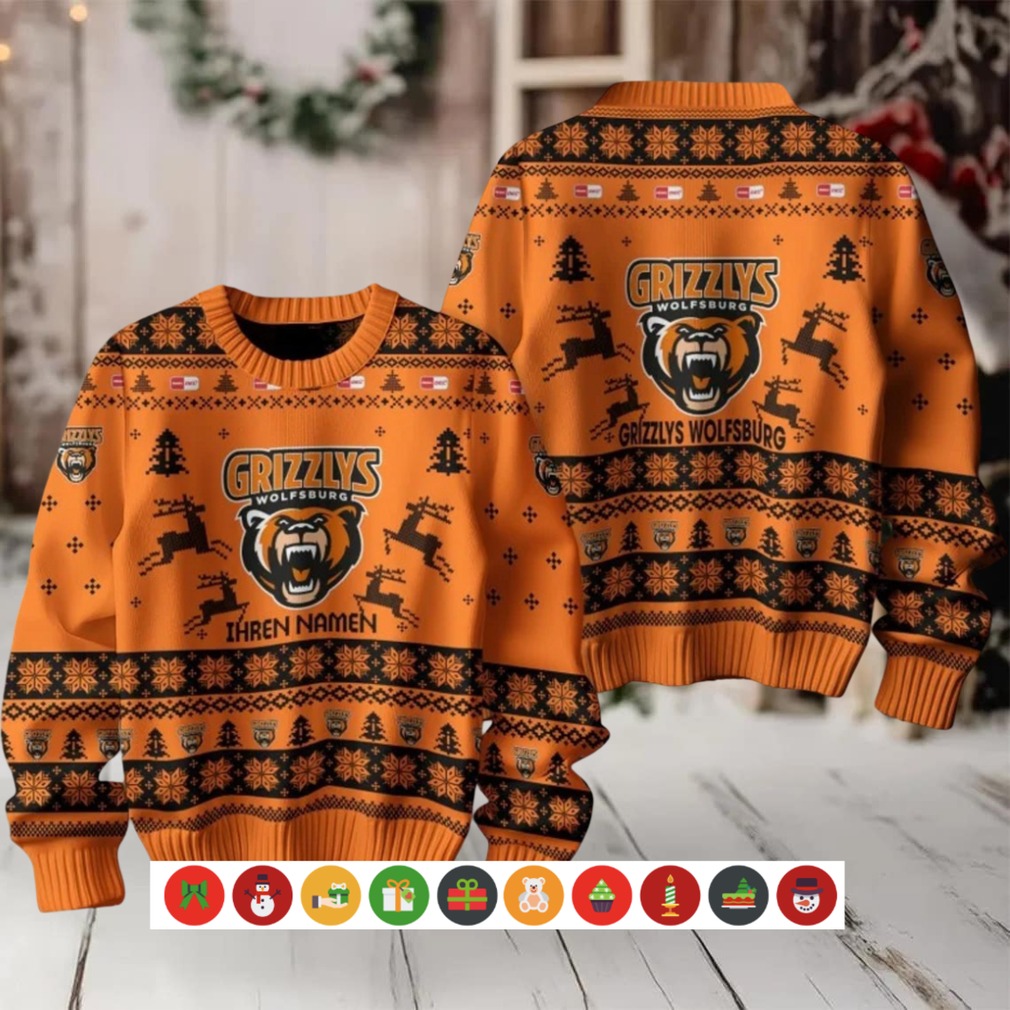 Grizzlys Wolfsburg 2025 Christmas Ugly Sweater Grizzlys Wolfsburg 2025 Christmas Ugly Sweater