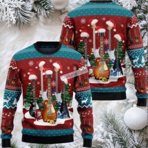 Guitar Xmas Music Ugly Christmas Sweater Womens Sweatshirt