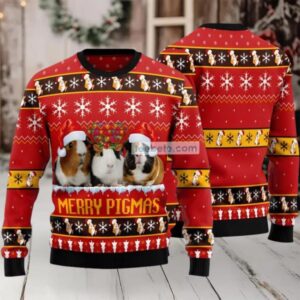 Guniea Pigmas Ugly Christmas Sweater Red Ugliest
