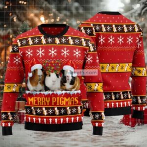 Guniea Pigmas Ugly Christmas Sweater Red Ugliest