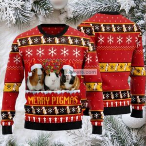 Guniea Pigmas Ugly Christmas Sweater Red Ugliest