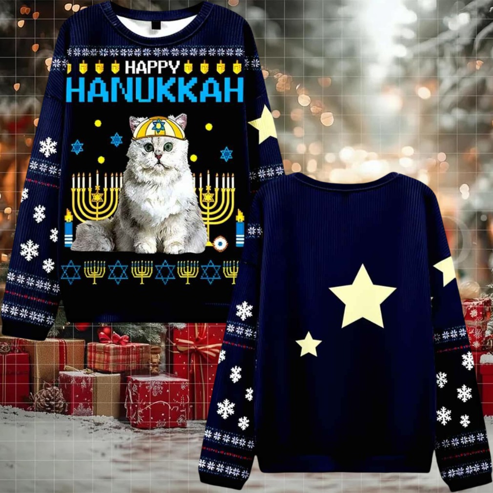 Happy Hanukkah Ugly Christmas Sweater Happy Hanukkah Ugly Christmas Sweater