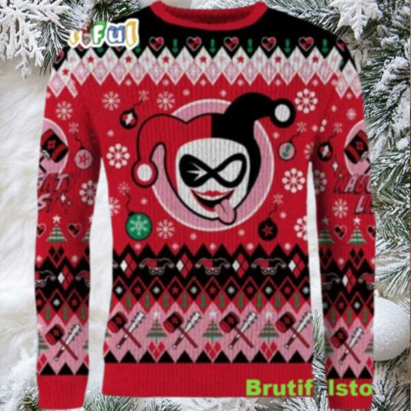 Harley Quinn Hey Christmas Puddin Christmas Sweater