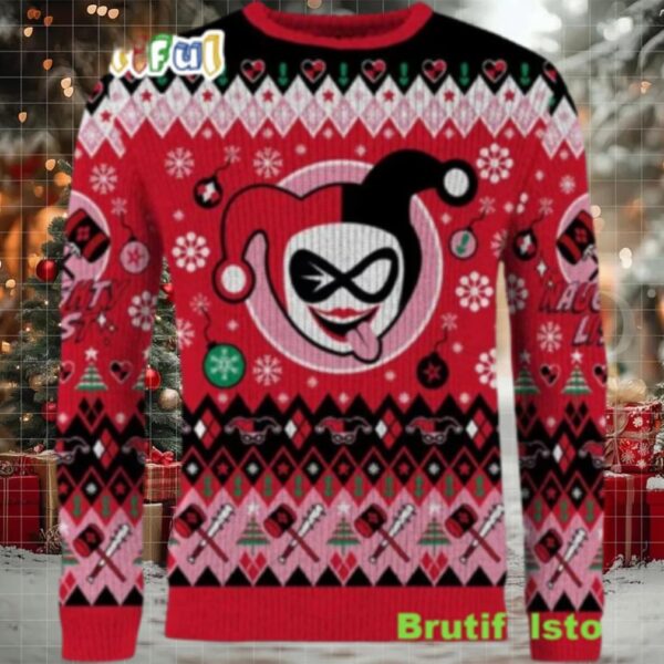 Harley Quinn Hey Christmas Puddin Christmas Sweater