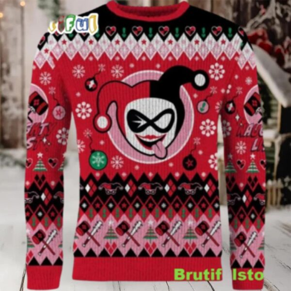 Harley Quinn Hey Christmas Puddin Christmas Sweater