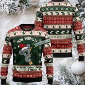 Have Yourself Australian Fair Dinkum Ugly Christmas Sweater Ladies