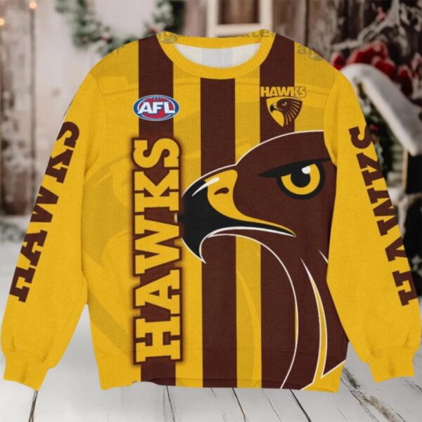Hawthorn Hawks AFL Ugly Christmas Sweater