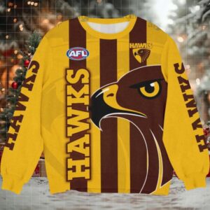 Hawthorn Hawks AFL Ugly Christmas Sweater