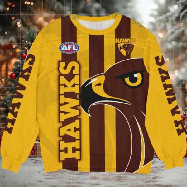 Hawthorn Hawks AFL Ugly Christmas Sweater