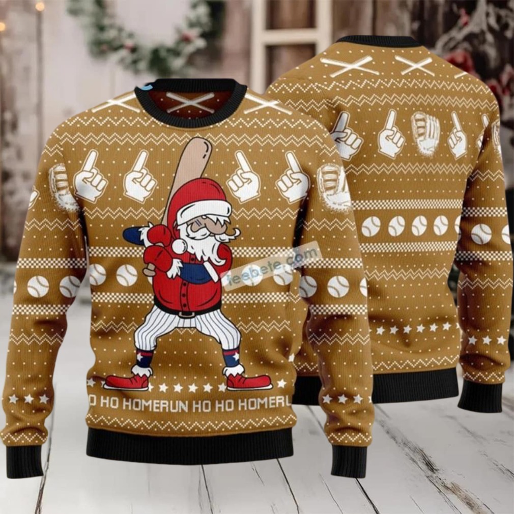 Santa Claus Baseball Player Ugly Christmas Sweater lifestyle