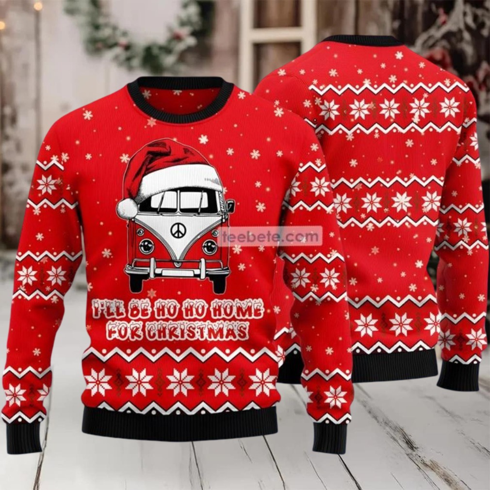 Ho Ho Home For Xmas Ugly Christmas Sweater Red Womens Sweatshirt