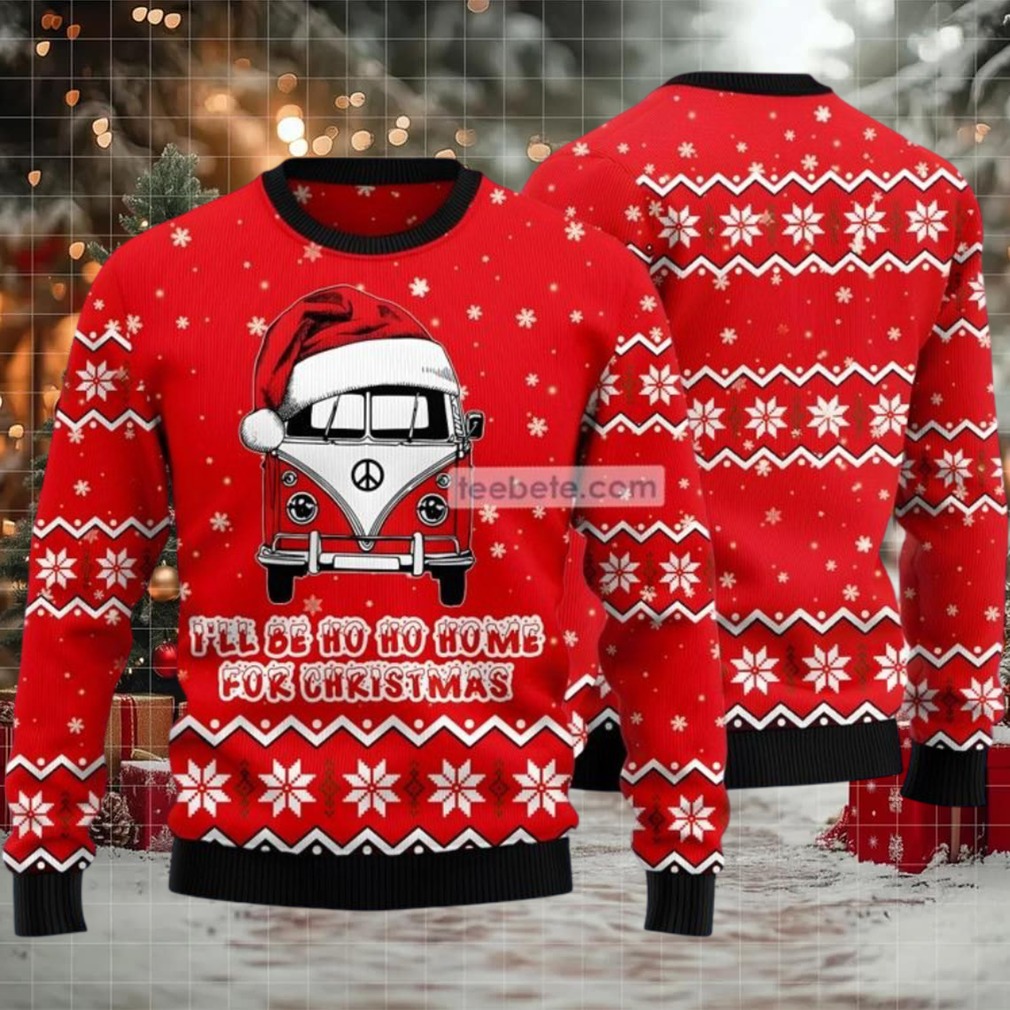 Ho Ho Home For Xmas Ugly Christmas Sweater Red Womens Sweatshirt