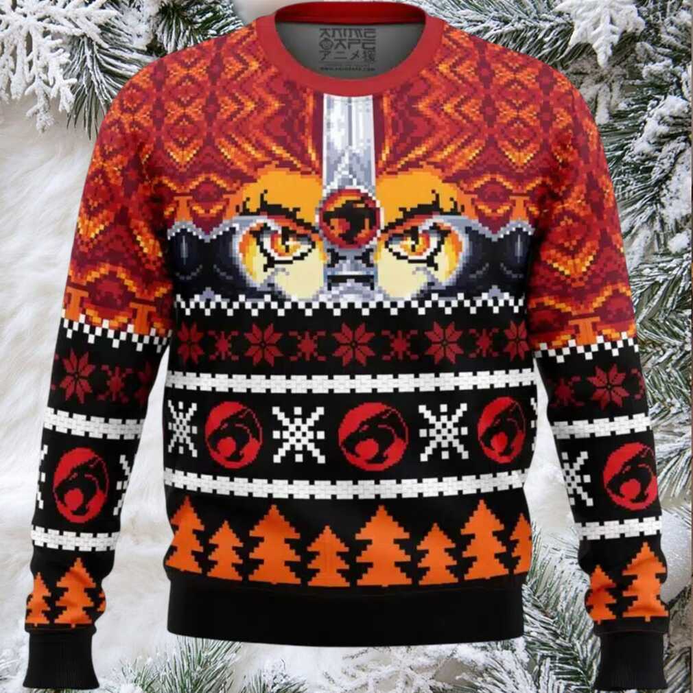 Ho Ho Hooo Holiday Thundercats Ugly Christmas Sweater Ho Ho Hooo Holiday Thundercats Ugly Christmas Sweater