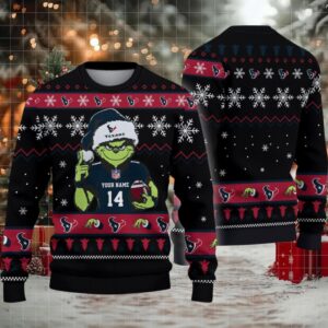 Houston Texans Custom Christmas Ugly Sweater