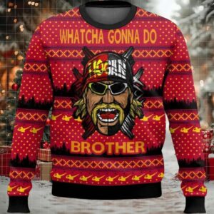Hulk Hogan Whatcha Gonna Do Ugly Christmas Sweater Hulk Hogan Whatcha Gonna Do Ugly Christmas Sweater