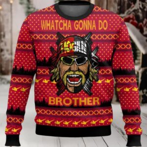 Hulk Hogan Whatcha Gonna Do Ugly Christmas Sweater