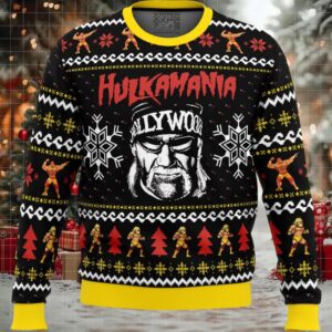 Hulkamania Hulk Hogan Ugly Christmas Sweater