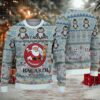Red Fair Isle Christmas Tree & Reindeer Hennessy Ugly Christmas Sweater Red Fair Isle Christmas Tree & Reindeer Hennessy Ugly Christmas Sweater