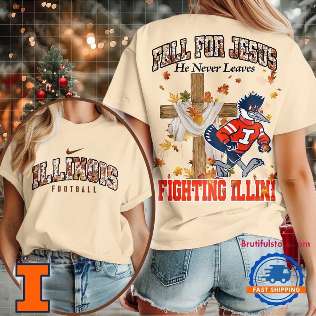 Illinois Fighting Illini 2025 NCAA Season Fall For Jesus Unisex 3D Shirt