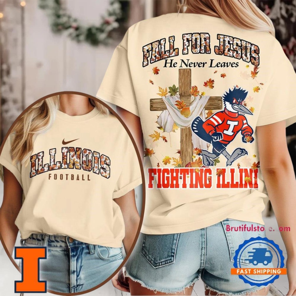 Illinois Fighting Illini 2025 NCAA Season Fall For Jesus Unisex 3D Shirt