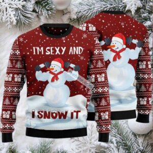 Im Sexy And I Snow It Gymer Ugly Christmas Sweater Vacation