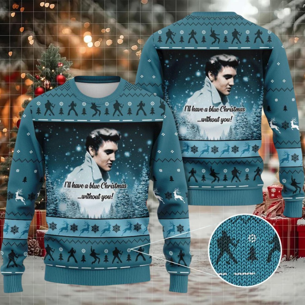 In Memory Of Elvis Presley Ugly Christmas Sweater In Memory Of Elvis Presley Ugly Christmas Sweater