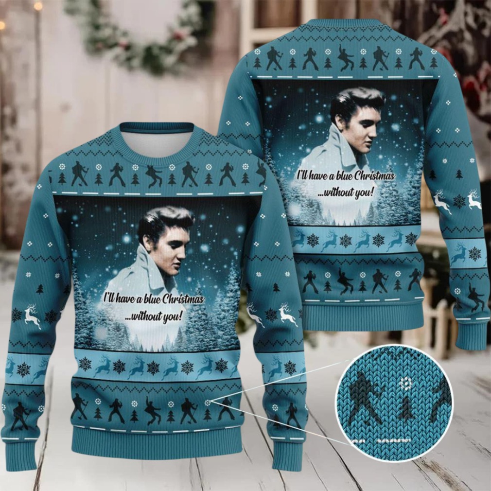 In Memory Of Elvis Presley Ugly Christmas Sweater In Memory Of Elvis Presley Ugly Christmas Sweater