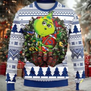 Indianapolis Colts Christmas Ugly Sweater Grinch Hug Xmas Day Show Your Team Spirit