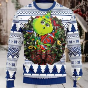 Indianapolis Colts Christmas Ugly Sweater Grinch Hug Xmas Day Show Your Team Spirit