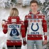 Indianapolis Colts Grinch Christmas Light Ugly 3D Hoodie Festive