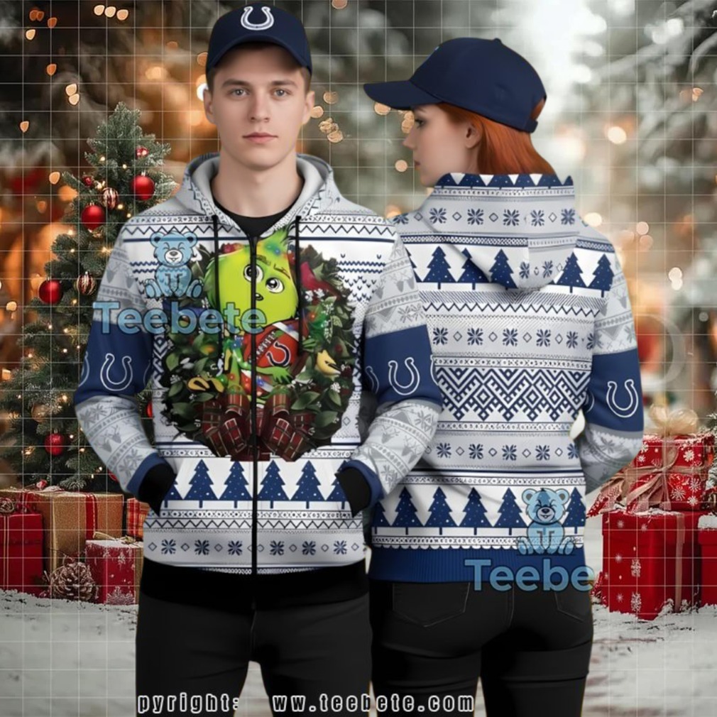 Indianapolis Colts Nfl Baby Grinch Fan Ugly Christmas 3D Hoodie Indianapolis Colts Nfl Baby Grinch Fan Ugly Christmas 3D Hoodie