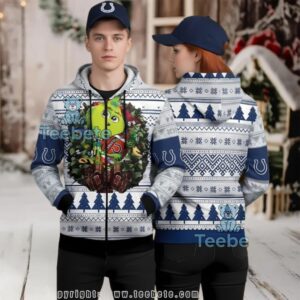 Indianapolis Colts Nfl Baby Grinch Fan Ugly Christmas 3D Hoodie