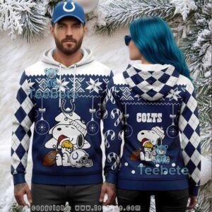 Indianapolis Colts Peanuts Snoopy Christmas Tree Ugly 3D Hoodie Indianapolis Colts Peanuts Snoopy Christmas Tree Ugly 3D Hoodie