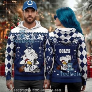 Indianapolis Colts Peanuts Snoopy Christmas Tree Ugly 3D Hoodie