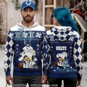 Indianapolis Colts Peanuts Snoopy Christmas Tree Ugly 3D Hoodie