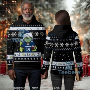 Indianapolis Colts Personalized Grinch Ugly Christmas 3D Hoodie Men