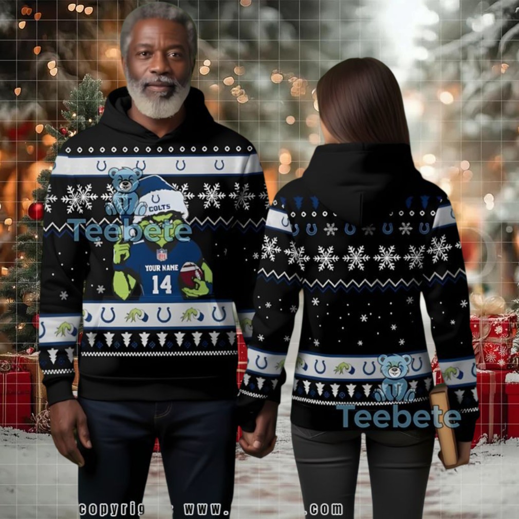 Indianapolis Colts Personalized Grinch Ugly Christmas 3D Hoodie Men Indianapolis Colts Personalized Grinch Ugly Christmas 3D Hoodie Men
