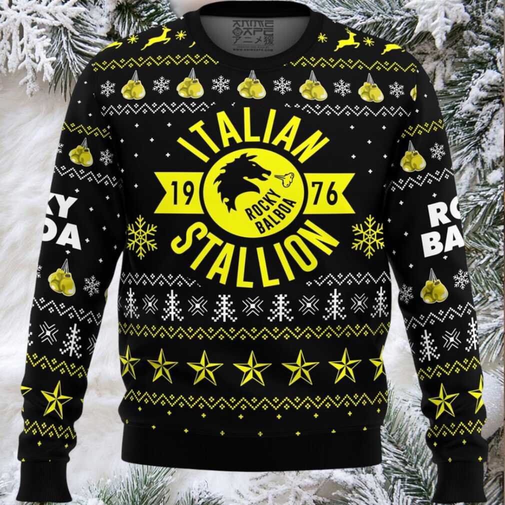 Italian Stallion Balboa Rocky Ugly Christmas Sweater