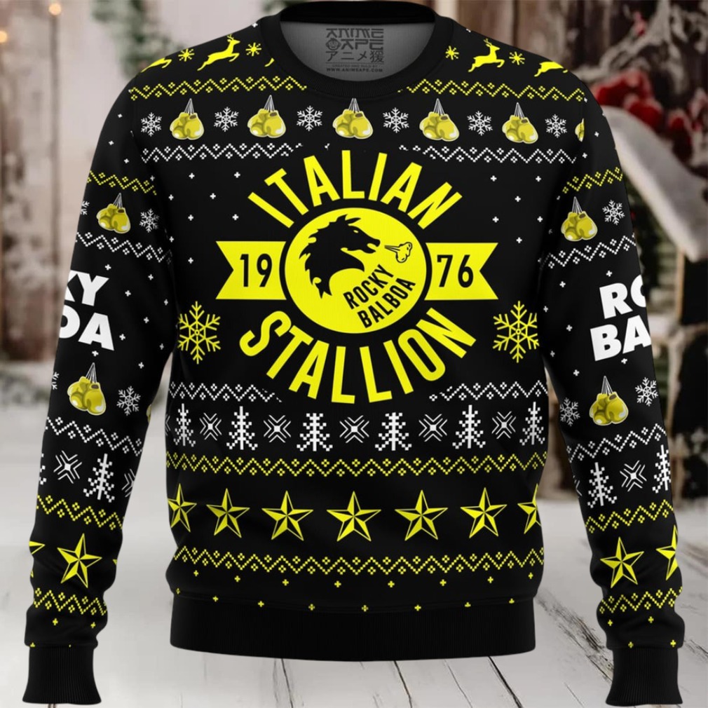 Italian Stallion Balboa Rocky Ugly Christmas Sweater