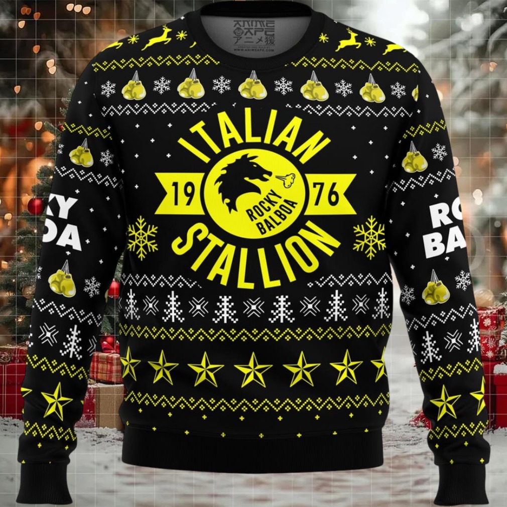 Italian Stallion Balboa Rocky Ugly Christmas Sweater Italian Stallion Balboa Rocky Ugly Christmas Sweater