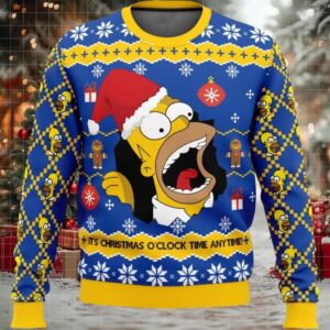 It’s Christmas O’clock Time Anytime Christmas Sweater
