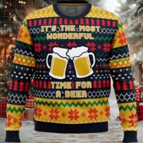 It’s The Most Wonderful Time For A Beer Parody Ugly Christmas Sweater