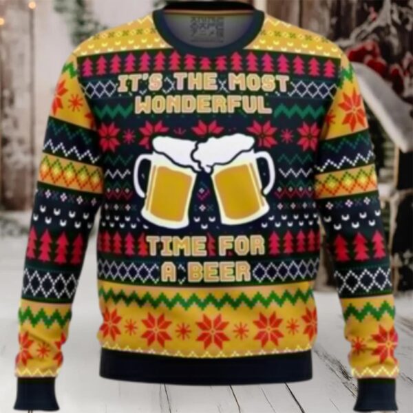 It’s The Most Wonderful Time For A Beer Parody Ugly Christmas Sweater