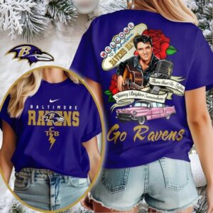 Baltimore Ravens NFL Elvis Presley Rose Shirt