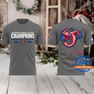 Jacksonville Jumbo Shrimp 2025 International League Champions 3D Shirt
