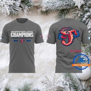 Jacksonville Jumbo Shrimp 2025 International League Champions 3D Shirt